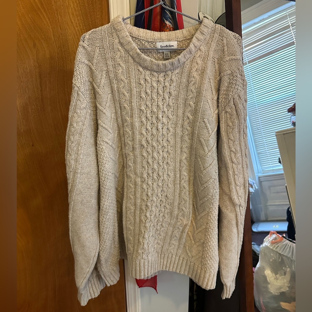 Oversized cableknit fisherman’s sweater Goodfellow brand xxl